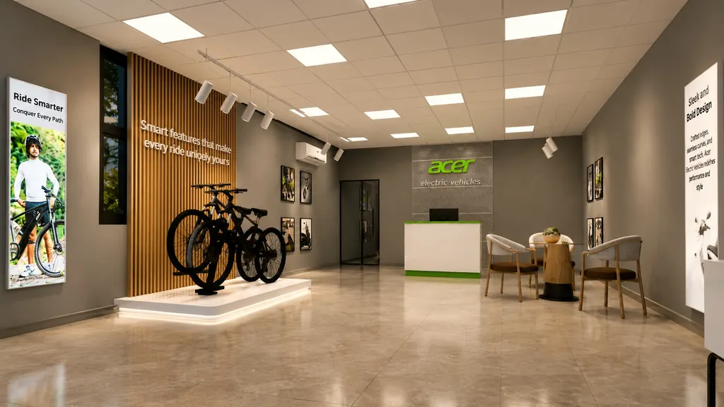 Acer Electric Bike Showroom — after: the finished space