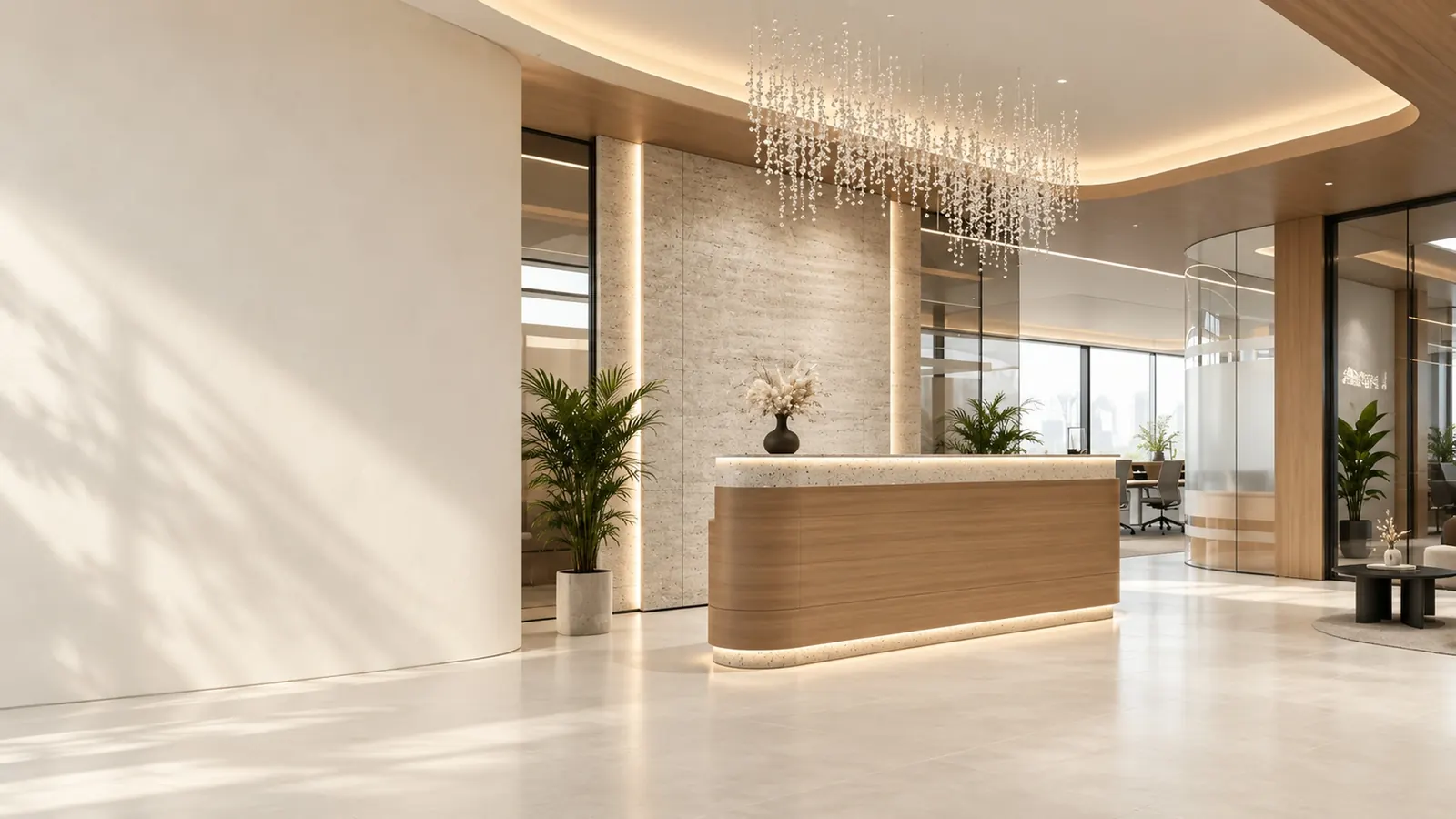 Corporate reception and lobby fit-out by Brillen