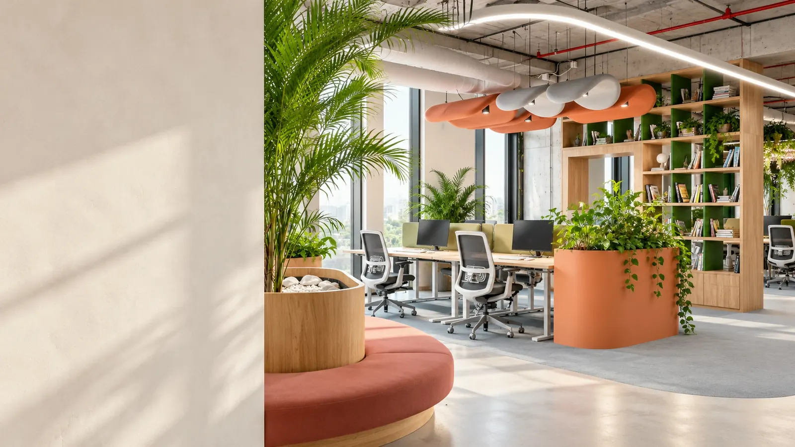 Collaborative office workspace by Brillen