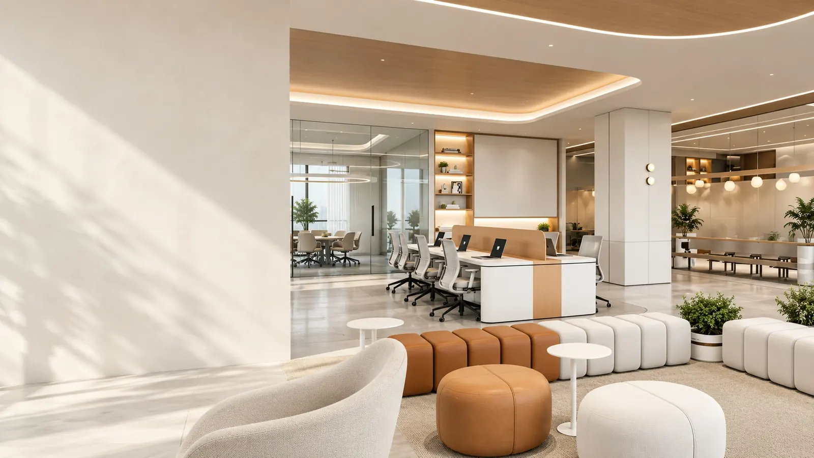 Office lounge and breakout area by Brillen